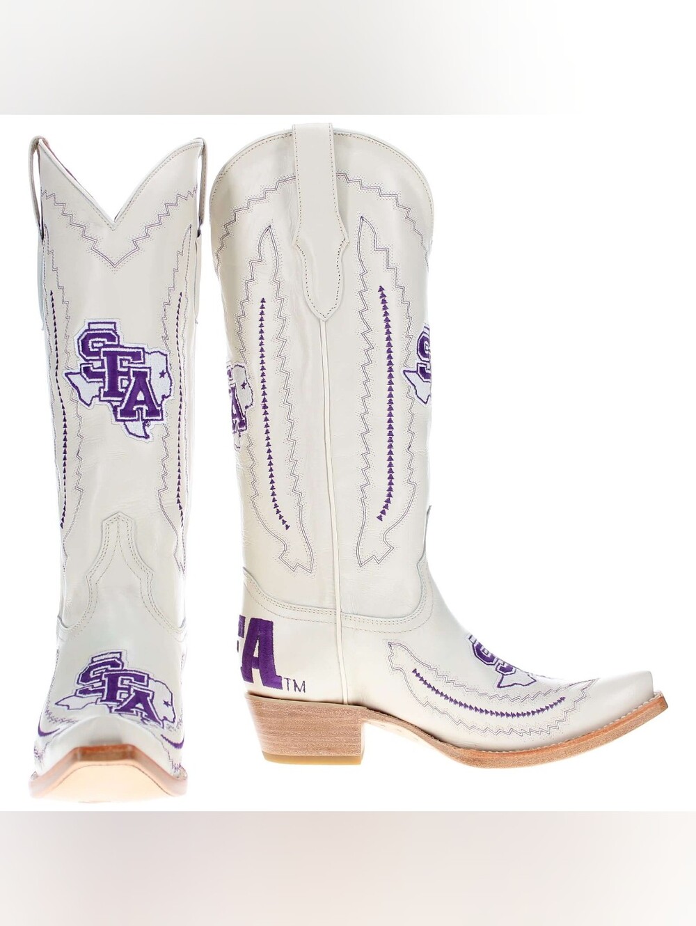 Vaccari SFA Leather Boots Stephen F Austin Size 7.5
